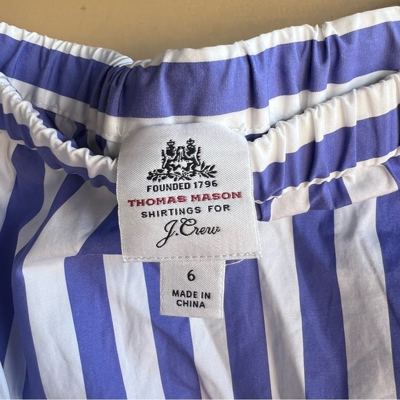 Thomas Mason X J.Crew Off-The-Shoulder Striped Top - Size 6 - Preppy Classic - Picture 5 of 8